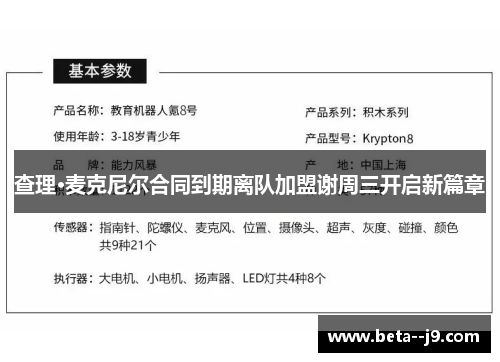 查理·麦克尼尔合同到期离队加盟谢周三开启新篇章